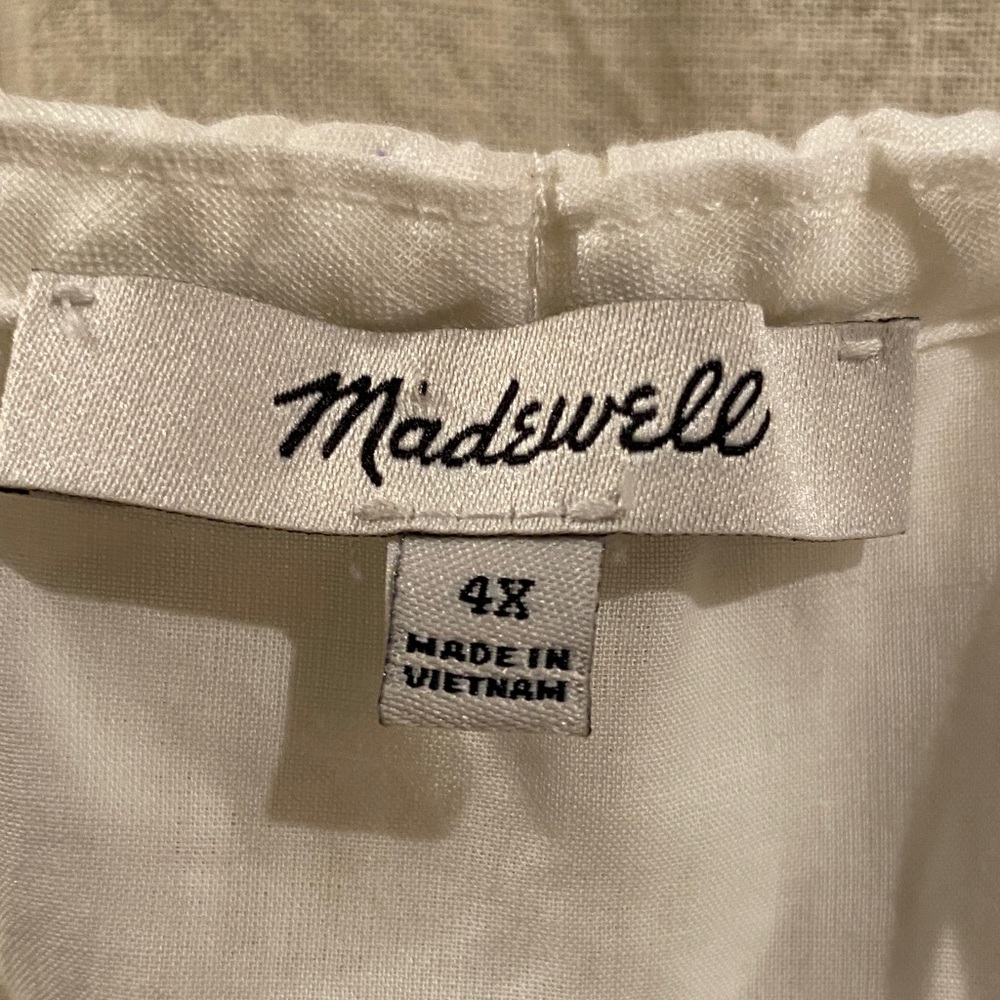 Madewell Cream Puff Sleeve Midi Dress - Picture 2 of 10